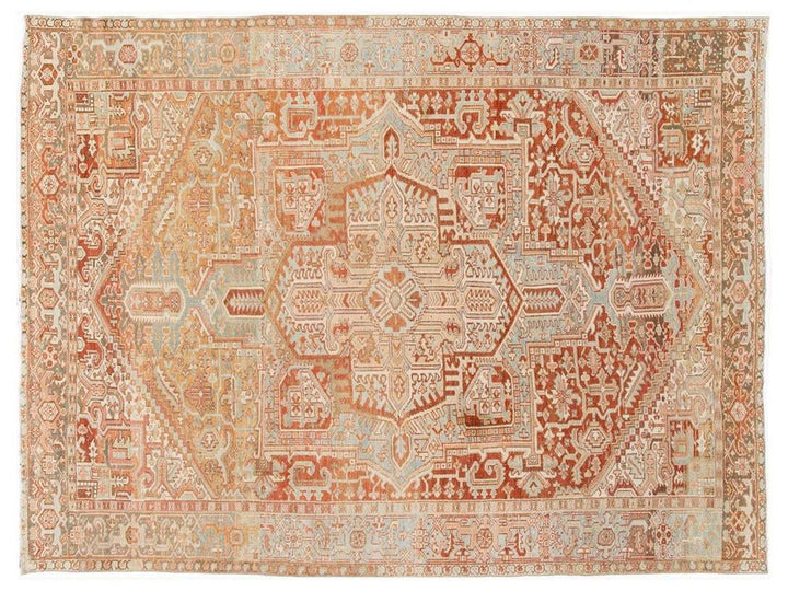 Vintage Persian Heriz Wool Rug 8 X 11