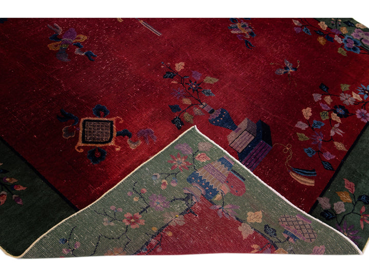 Antique Art Deco Chinese Rug 8 X 10