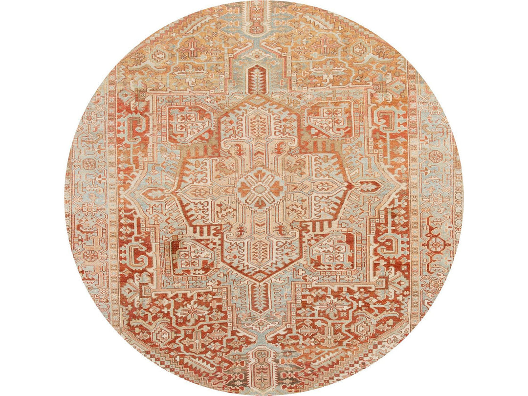 Vintage Persian Heriz Wool Rug 8 X 11