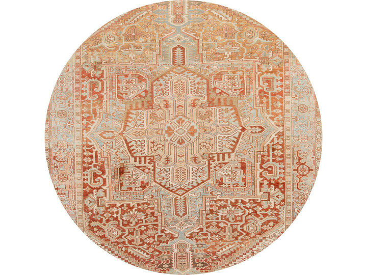 Vintage Persian Heriz Wool Rug 8 X 11