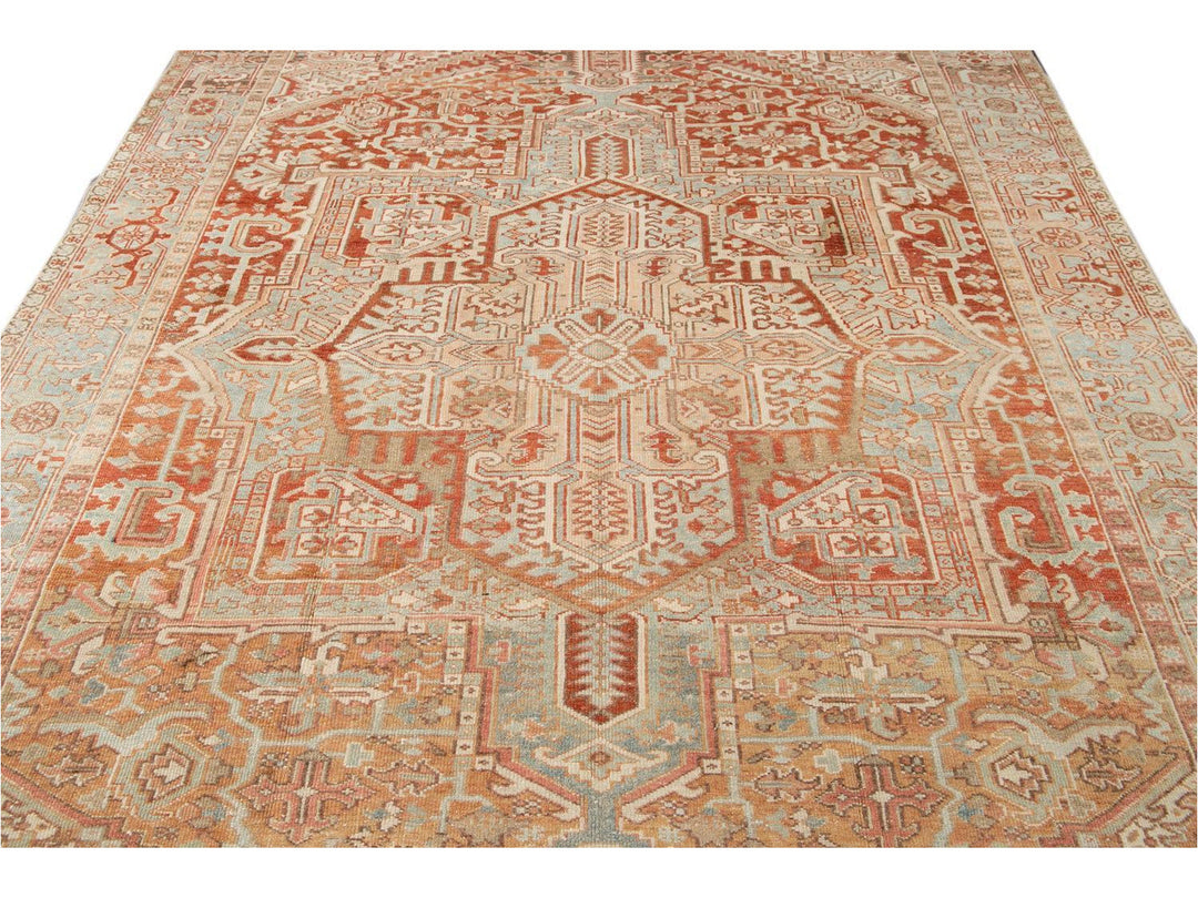 Vintage Persian Heriz Wool Rug 8 X 11