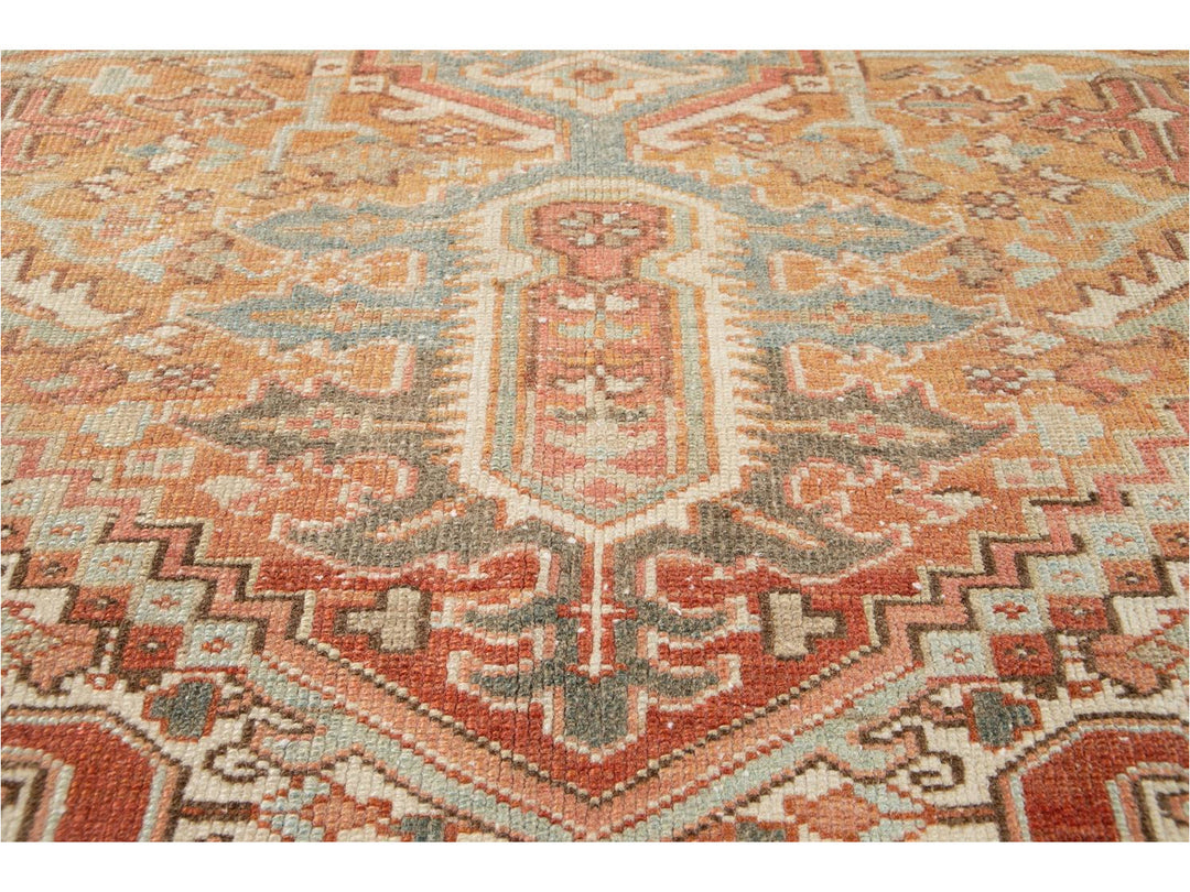 Vintage Persian Heriz Wool Rug 8 X 11