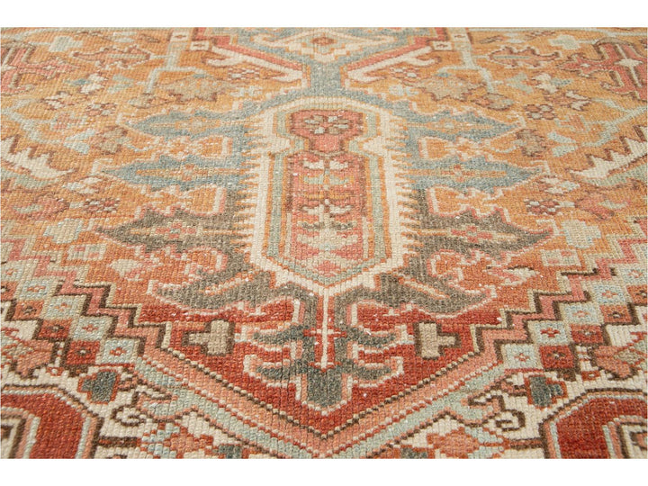 Vintage Persian Heriz Wool Rug 8 X 11