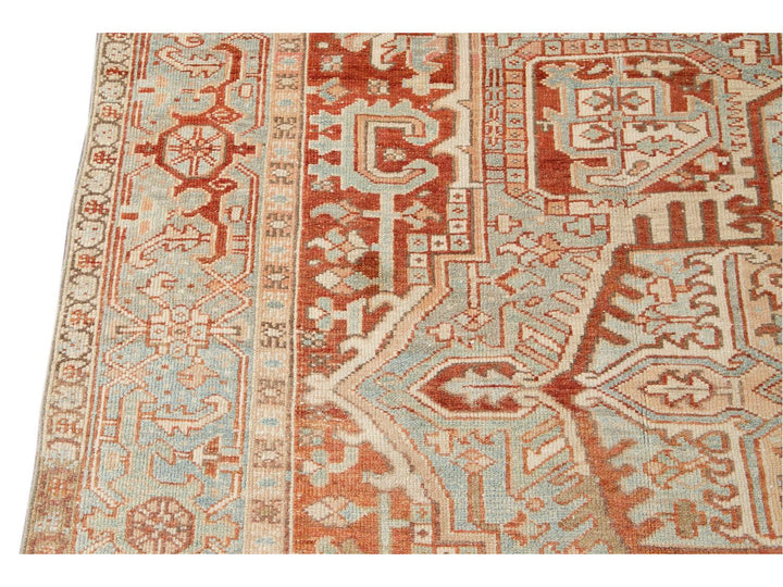 Vintage Persian Heriz Wool Rug 8 X 11