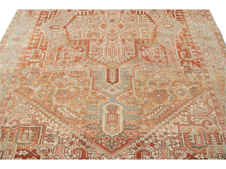 Vintage Persian Heriz Wool Rug 8 X 11