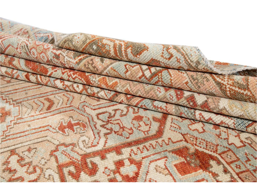 Vintage Persian Heriz Wool Rug 8 X 11