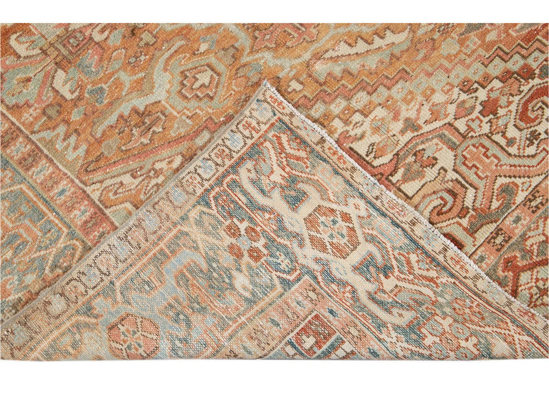 Vintage Persian Heriz Wool Rug 8 X 11