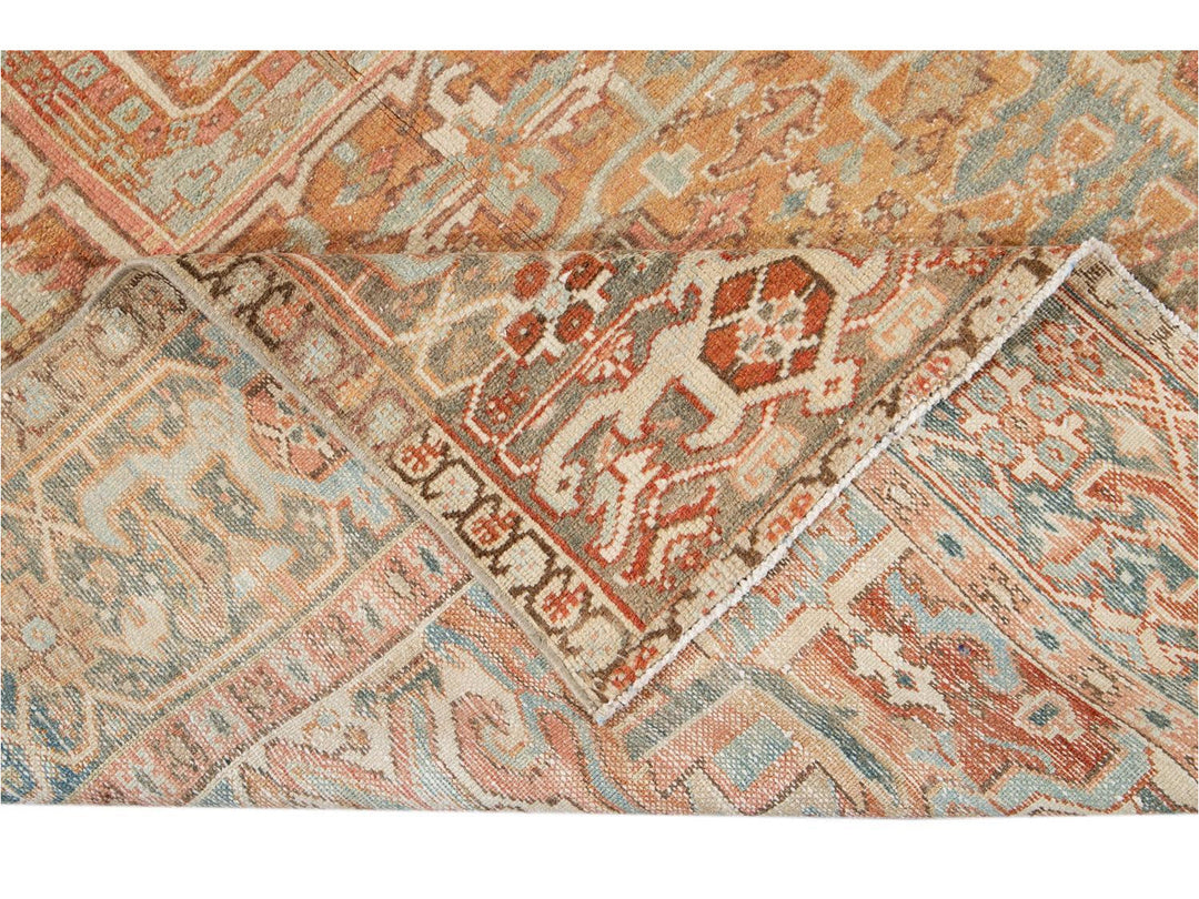 Vintage Persian Heriz Wool Rug 8 X 11