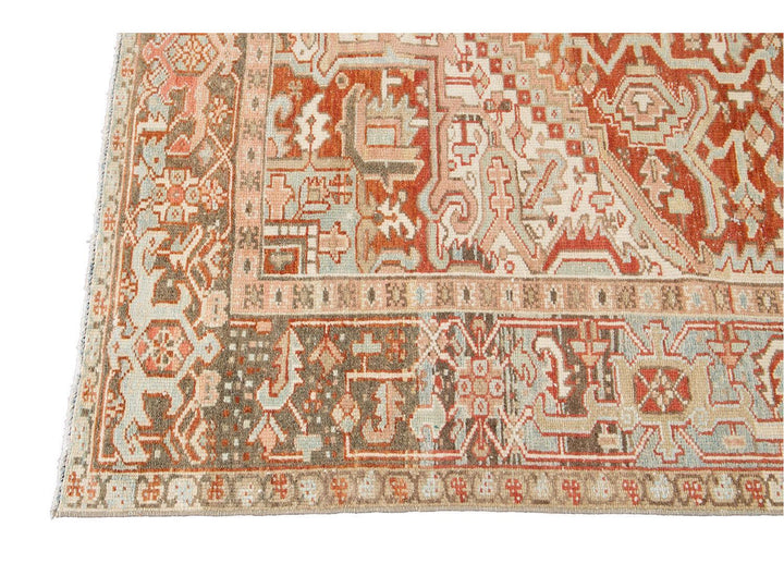 Vintage Persian Heriz Wool Rug 8 X 11