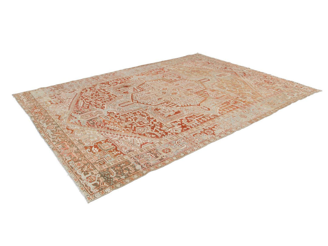 Vintage Persian Heriz Wool Rug 8 X 11