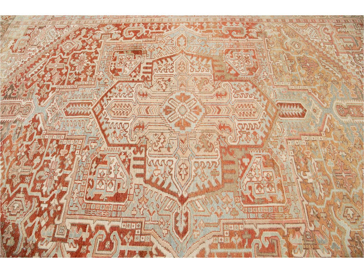 Vintage Persian Heriz Wool Rug 8 X 11