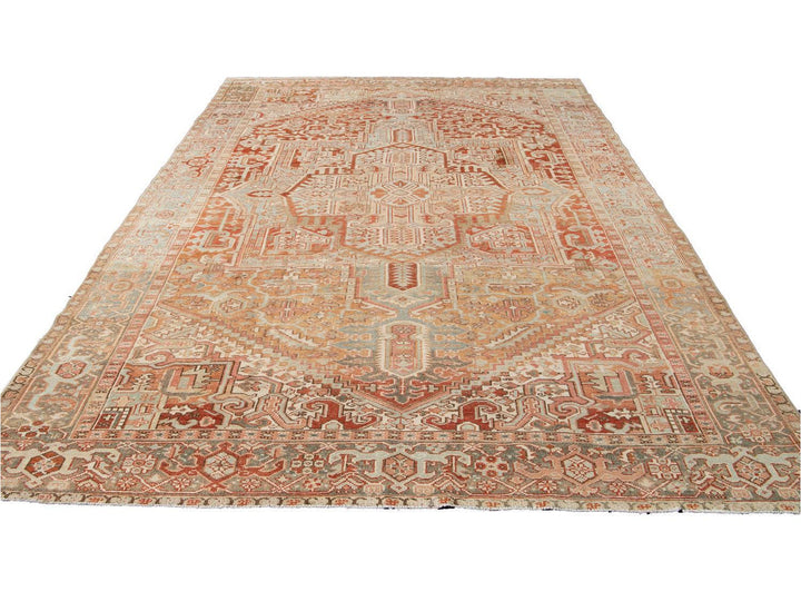 Vintage Persian Heriz Wool Rug 8 X 11