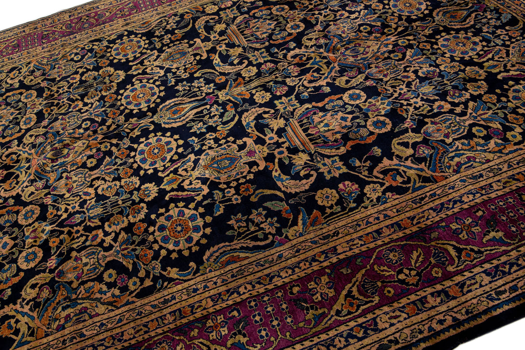 Antique Persian Sarouk Farahan Wool Rug 9 x 11