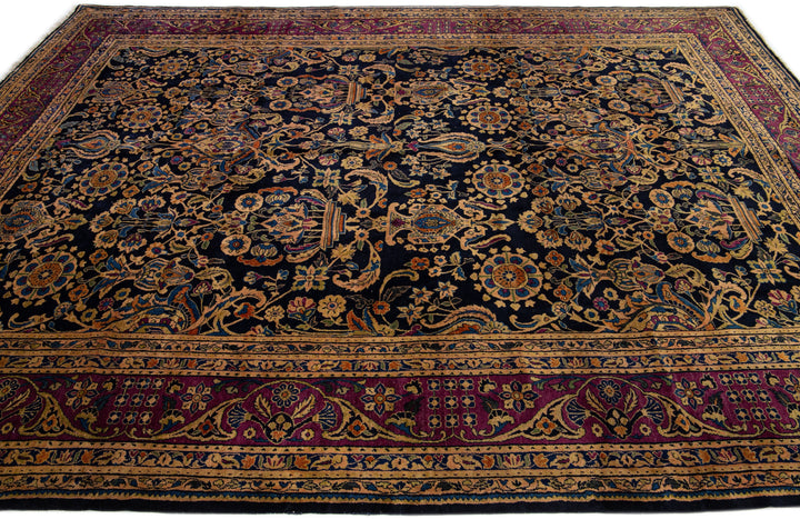 Antique Persian Sarouk Farahan Wool Rug 9 x 11