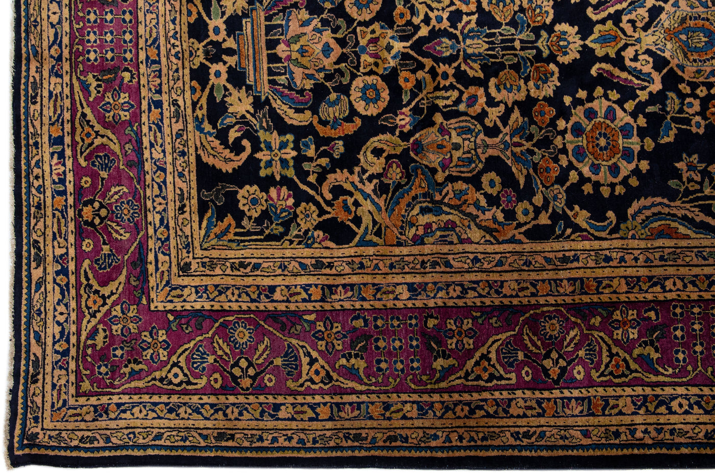Antique Persian Sarouk Farahan Wool Rug 9 x 11
