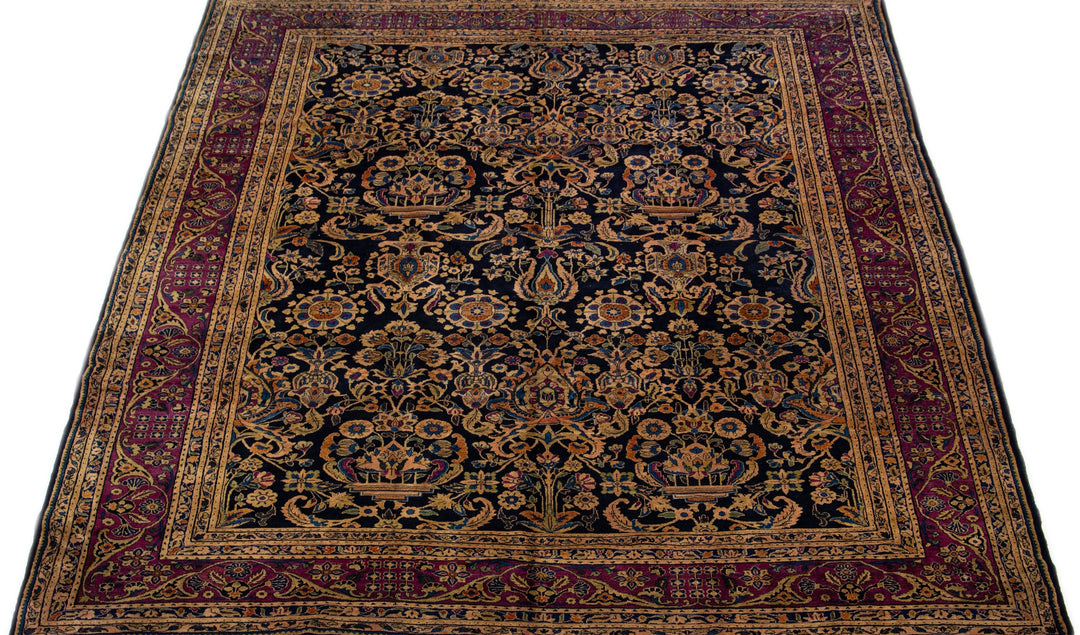 Antique Persian Sarouk Farahan Wool Rug 9 x 11
