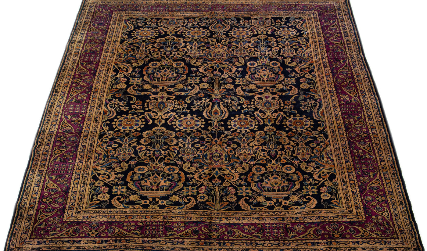 Antique Persian Sarouk Farahan Wool Rug 9 x 11