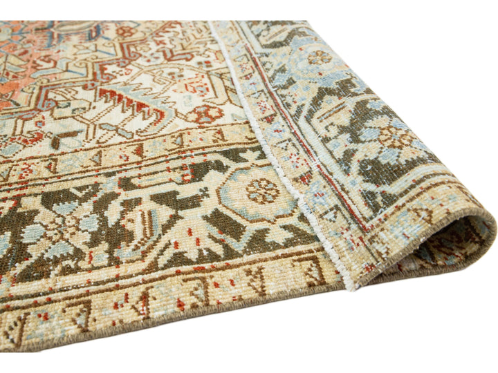 Antique Heriz Wool Rug 6 X 9
