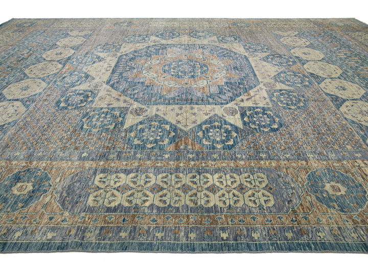 Modern Mamluk Wool Rug 17 x 24