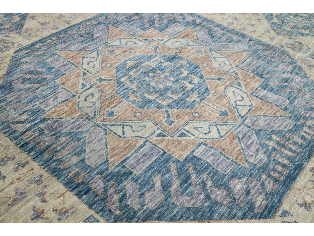 Modern Mamluk Wool Rug 17 x 24