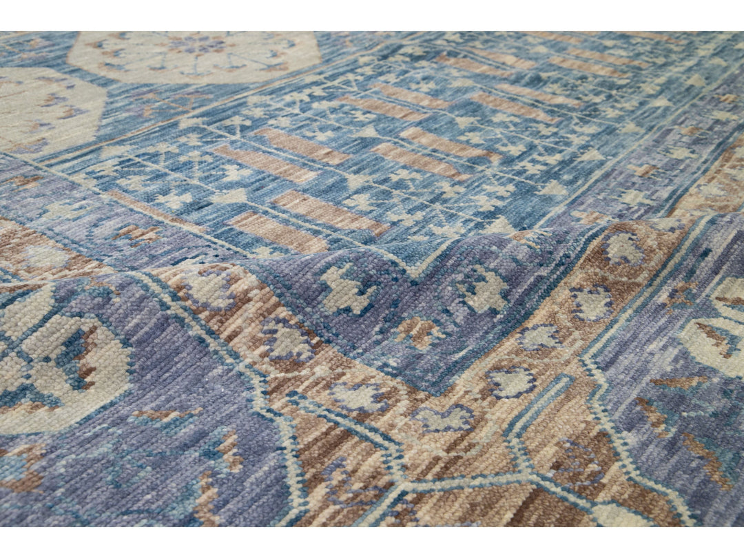 Modern Mamluk Wool Rug 17 x 24