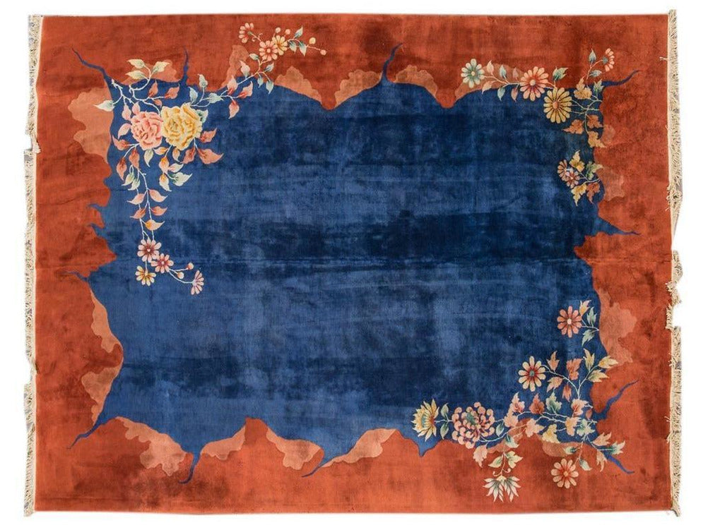 Antique Chinese Peking Wool Rug 9 X 11