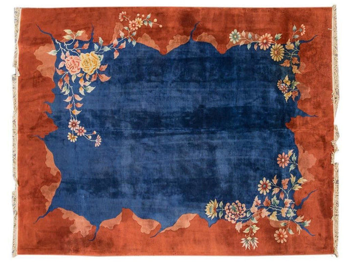 Antique Chinese Peking Wool Rug 9 X 11