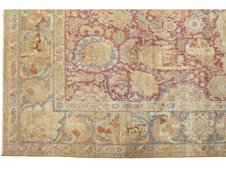 Antique Tabriz Wool Rug 10 X 14