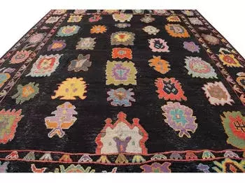Modern Turkish Tulu Wool Rug 14 X 17