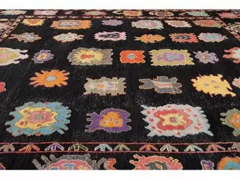 Modern Turkish Tulu Wool Rug 14 X 17