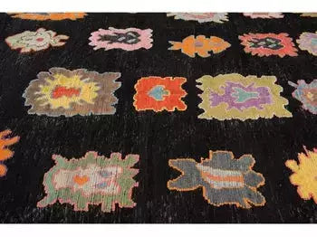 Modern Turkish Tulu Wool Rug 14 X 17