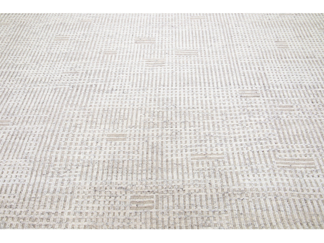 Modern Moroccan Wool Rug 10 X 14