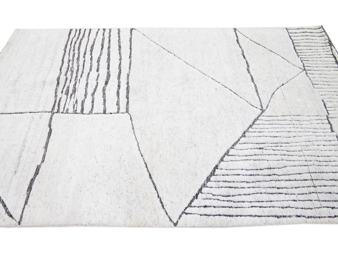 Modern Moroccan Wool Rug 5 X 8