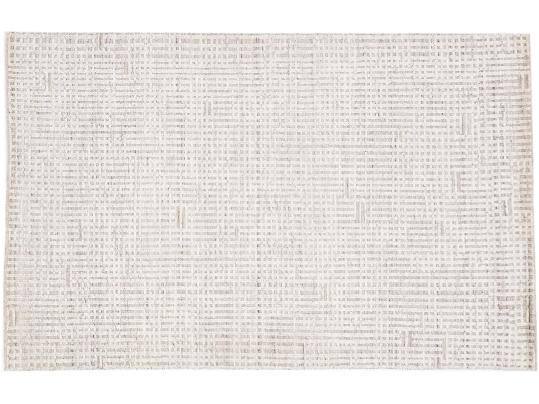 Modern Moroccan Wool Rug 5 X 8