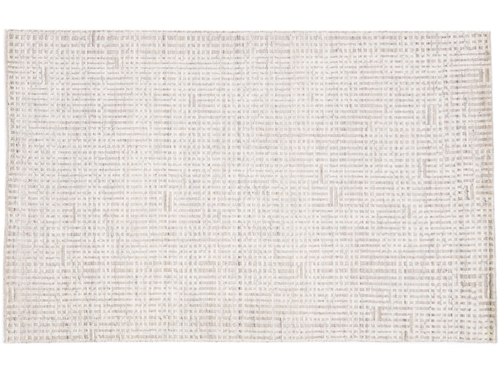 Modern Moroccan Wool Rug 5 X 8