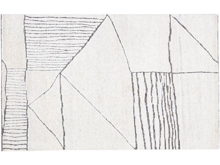 Modern Moroccan Wool Rug 5 X 8