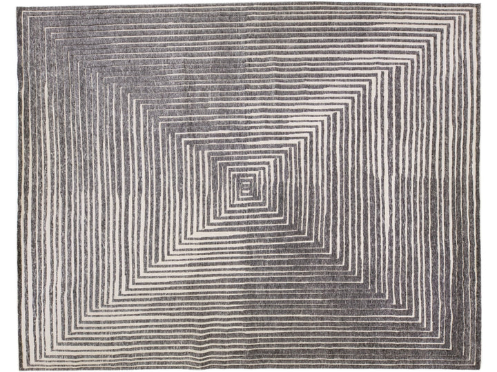 Modern Moroccan Wool Rug 12 X 15