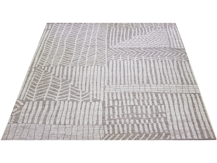 Modern Moroccan Wool Rug 12 X 15