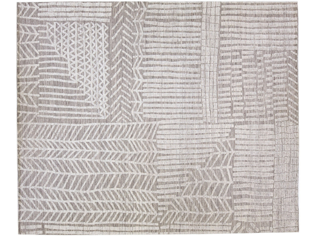 Modern Moroccan Wool Rug 12 X 15