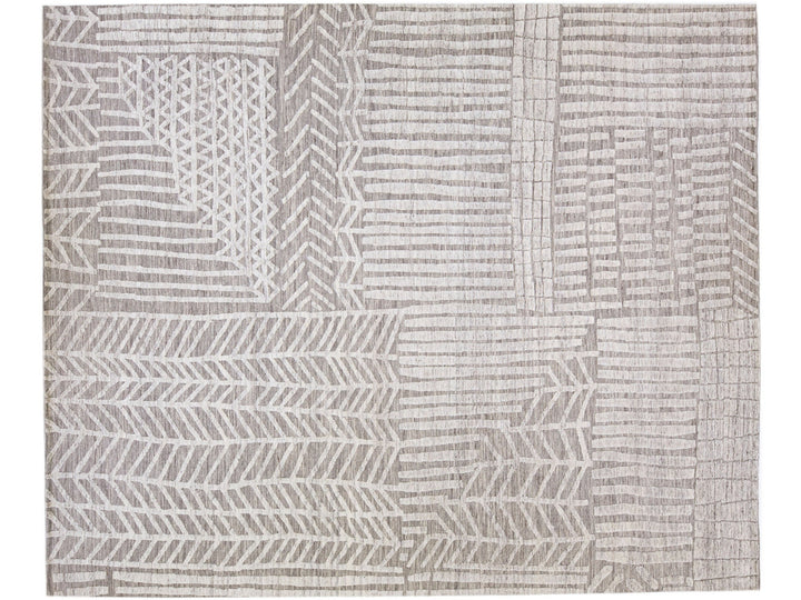 Modern Moroccan Wool Rug 12 X 15