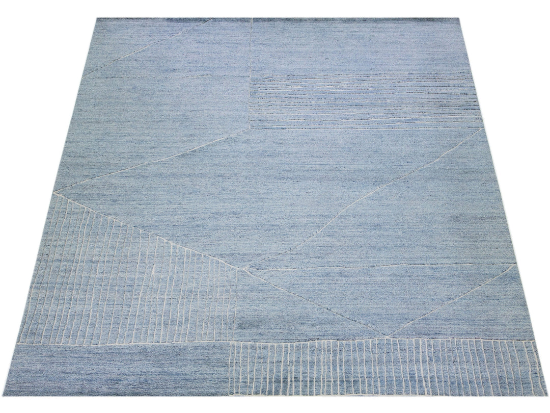 Modern Moroccan Wool Rug 12 X 15