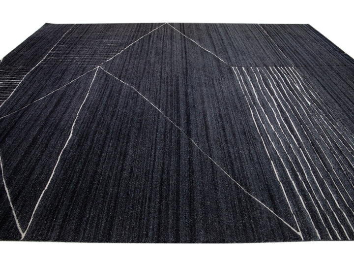 Modern Moroccan Wool Rug 12 X 15