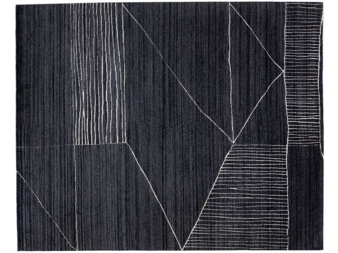 Modern Moroccan Wool Rug 12 X 15