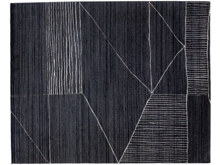 Modern Moroccan Wool Rug 12 X 15