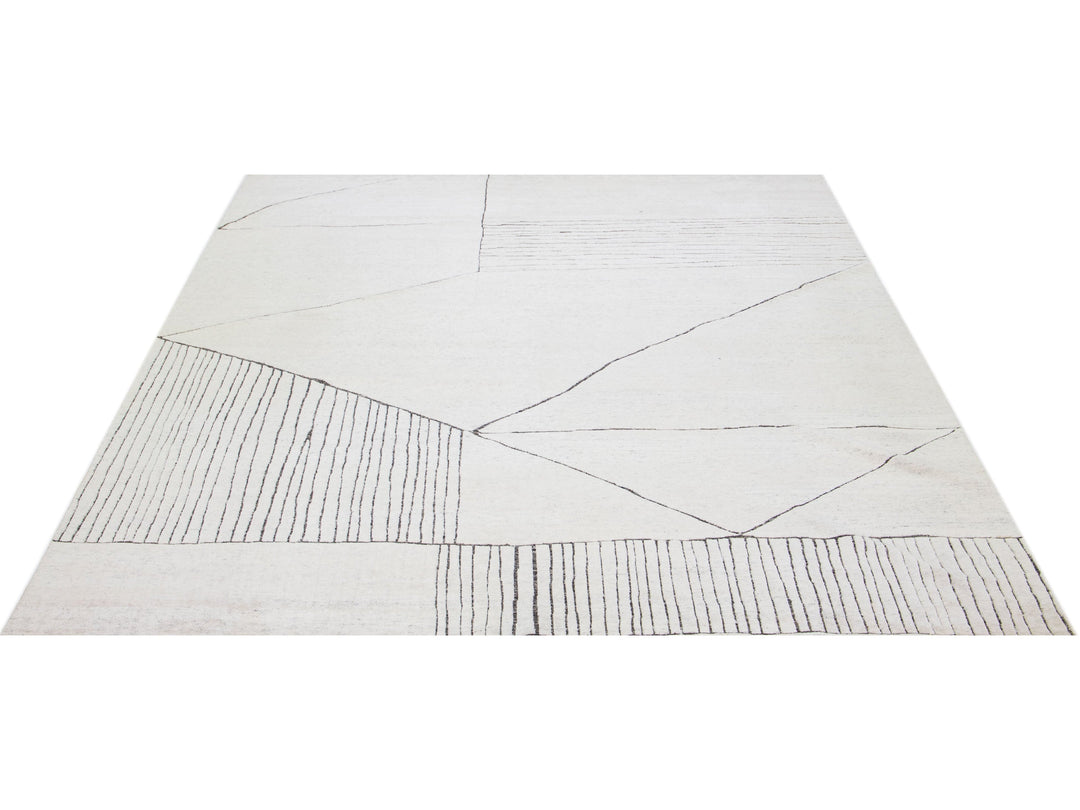 Modern Moroccan Wool Rug 12 X 15