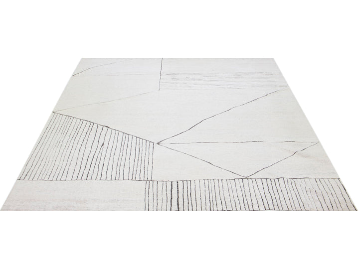 Modern Moroccan Wool Rug 12 X 15