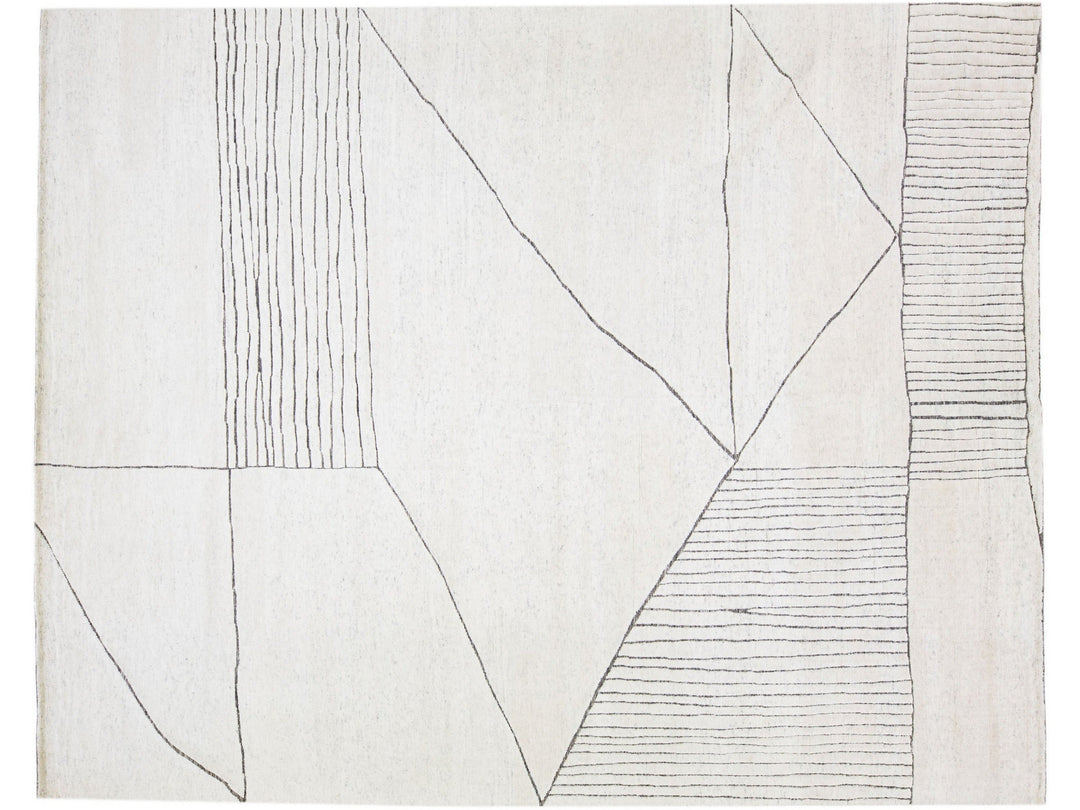 Modern Moroccan Wool Rug 12 X 15