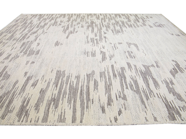 Modern Moroccan Wool Rug 12 X 15