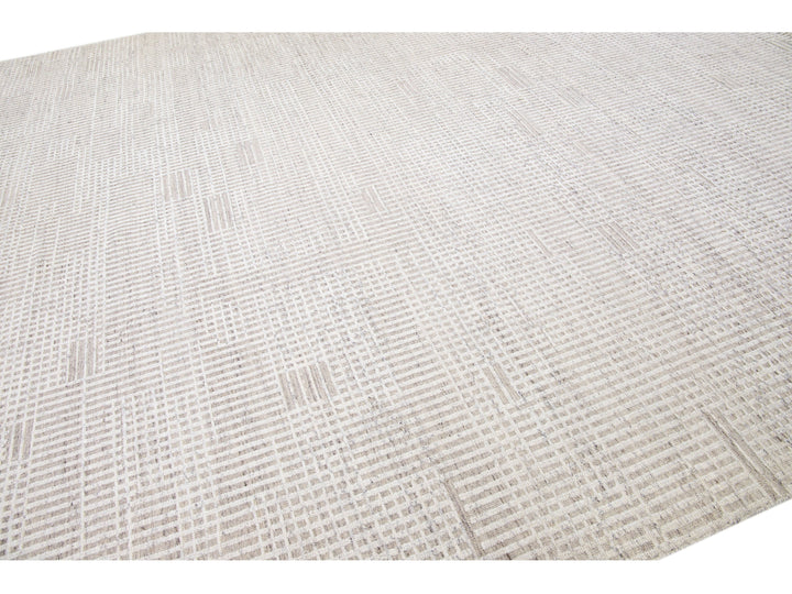 Modern Moroccan Wool Rug 12 X 15