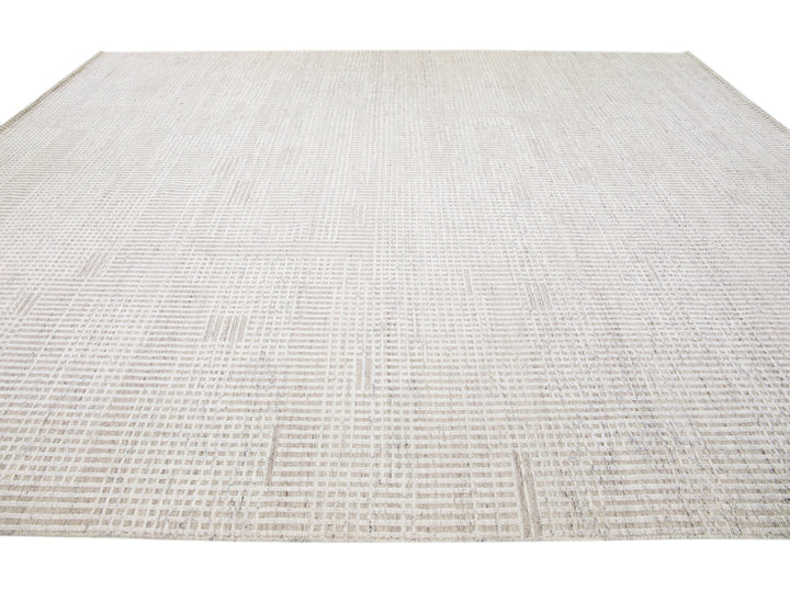 Modern Moroccan Wool Rug 12 X 15